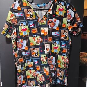 Colorful Halloween-Themed Women's Top